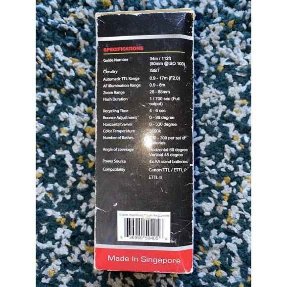 Bower SFD35C Power Zoom Flash for Canon - Picture 2 of 2